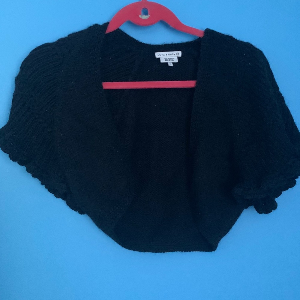 Lutz & Patmos Alpaca Wool Bolero Sweater Black